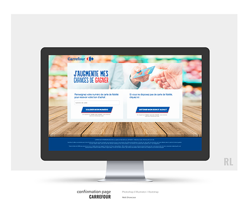 Carrefour confirmation page
