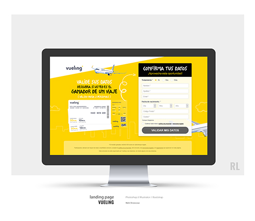 Vueling landing page